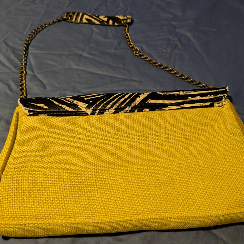 Mossimo Supply Co. Yellow And Black Clutch View 3